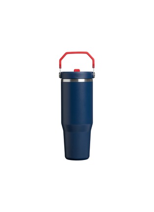 Detail View - Click To Enlarge - STANLEY - The Iceflow™ Flip Straw 2.0 Tumbler 30oz — Team Navy Red