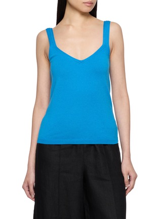 Main View - Click To Enlarge - POSSE - Petra V-Neck Wool Knit Tank Top