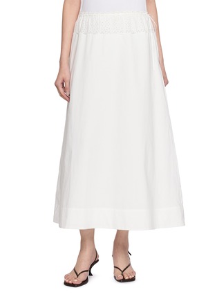 Main View - Click To Enlarge - POSSE - Harriet Broderie Anglaise Cotton Skirt