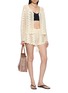 Figure View - Click To Enlarge - POSSE - Saskia Crochet Cotton Knit Shorts