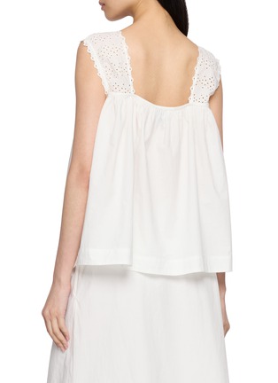 Back View - Click To Enlarge - POSSE - Harriet Sleeveless Broderie Anglaise Top