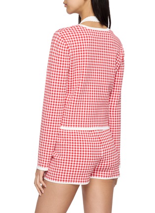 Back View - Click To Enlarge - POSSE - Micah Gingham Knit Cardigan