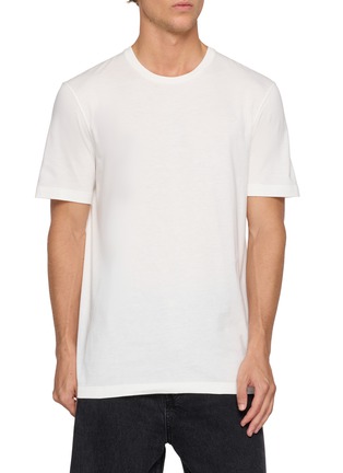 Main View - Click To Enlarge - THE ROW - Luke Back Seam Textured Cotton Jersey T-Shirt