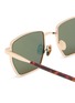 Detail View - Click To Enlarge - GAST - Aether Metal Irregular Sunglasses