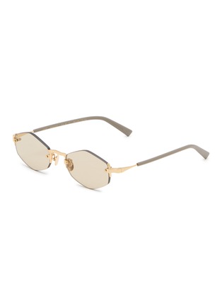 Main View - Click To Enlarge - GAST - Lunar Metal Polygonal Sunglasses
