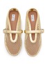 Detail View - Click To Enlarge - ALAÏA - La Ballerine Glitter Mesh Mary Jane Flats