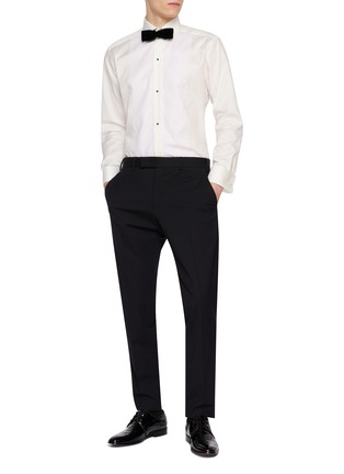 Figure View - Click To Enlarge - ETON  - Long Sleeve Metallic Panel Dress Shirt