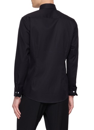 Back View - Click To Enlarge - ETON  - Micro Pattern Cotton Dress Shirt
