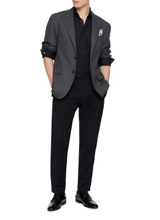Figure View - Click To Enlarge - ETON  - Micro Pattern Cotton Dress Shirt