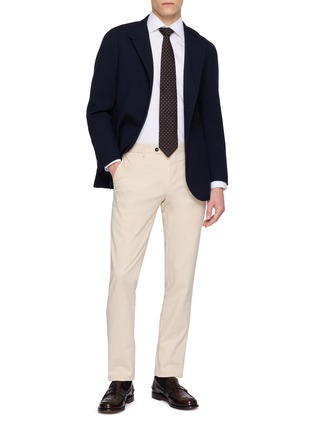 Figure View - Click To Enlarge - ETON  - Long Sleeve Contrast Button Shirt