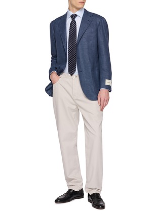 Figure View - Click To Enlarge - ETON  - Long Sleeve Contrast Button Shirt