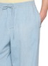  - LOEWE - Drawstring Anagram Embroidered Light Wash Pants