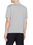 Back View - Click To Enlarge - HERNO - Contrast Stripe Collar Cotton Polo Shirt