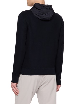 Back View - Click To Enlarge - HERNO - Hooded Zip Up Cotton Jacket