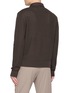 Back View - Click To Enlarge - HERNO - Flap Pocket Zip Up Cotton Jacket