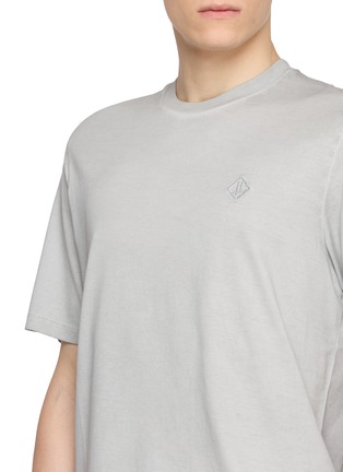  - HERNO - Logo Embroidered Cotton T-Shrirt