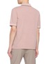 Back View - Click To Enlarge - HERNO - Contrast Stripe Collar Cotton Polo Shirt