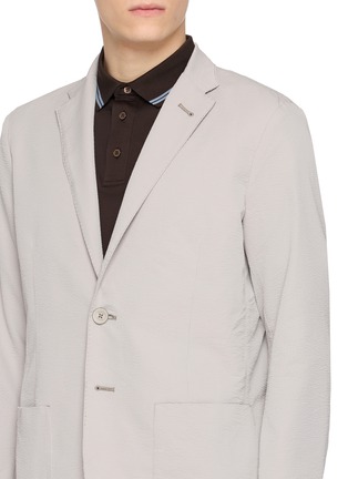  - HERNO - Single Breasted Ribbed Blazer