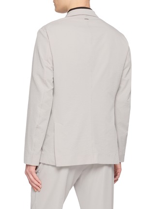 Back View - Click To Enlarge - HERNO - Single Breasted Ribbed Blazer