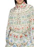  - FARM RIO - Printed Scalloped Hem Shirt Dress