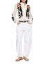 Figure View - Click To Enlarge - FARM RIO - Embroidered Open Knit Cardigan