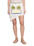 FARM RIO Embroidered Scarf Mini Skirt