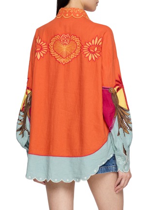 Back View - Click To Enlarge - FARM RIO - Scalloped Edge Printed Shirt