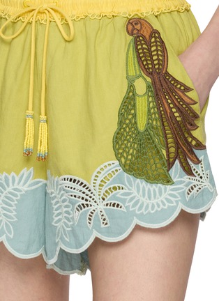  - FARM RIO - Parrot Broderie Anglaise Drawstring Shorts