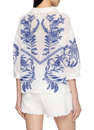 Back View - Click To Enlarge - FARM RIO - Nina Embroidered Blouse
