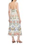 Back View - Click To Enlarge - FARM RIO - Scalloped Edge Printed Midi Dress
