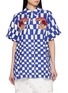 FARM RIO Mushroom Embroidered Check Shirt