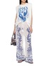 Figure View - Click To Enlarge - FARM RIO - Embroidered Mesh Drawstring Pants