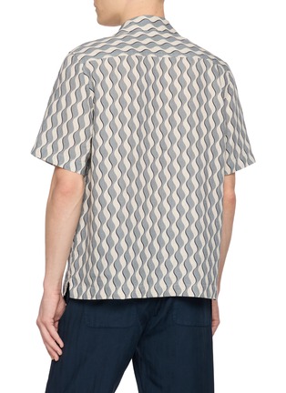 Back View - Click To Enlarge - FRESCOBOL CARIOCA - Wavy Pattern Camp Collar Shirt