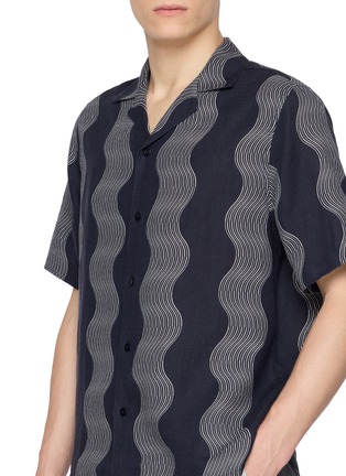  - FRESCOBOL CARIOCA - Wavy Pattern Camp Collar Shirt