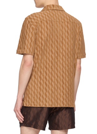 Back View - Click To Enlarge - FRESCOBOL CARIOCA - Wavy Pattern Camp Collar Shirt