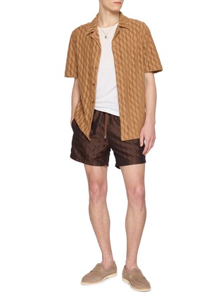 Figure View - Click To Enlarge - FRESCOBOL CARIOCA - Wavy Pattern Camp Collar Shirt