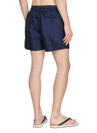 Back View - Click To Enlarge - FRESCOBOL CARIOCA - Wavy Pattern Drawstring Swim Shorts