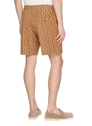 Back View - Click To Enlarge - FRESCOBOL CARIOCA - Wavy Pattern Drawstring Bermuda Shorts
