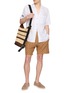 Figure View - Click To Enlarge - FRESCOBOL CARIOCA - Wavy Pattern Drawstring Bermuda Shorts