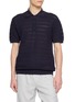 FRESCOBOL CARIOCA Striped Knit Polo Shirt