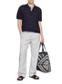 Figure View - Click To Enlarge - FRESCOBOL CARIOCA - Striped Knit Polo Shirt