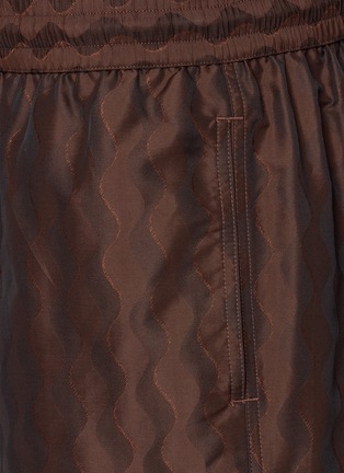  - FRESCOBOL CARIOCA - Wavy Pattern Jacquard Drawstring Swim Shorts
