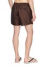 Back View - Click To Enlarge - FRESCOBOL CARIOCA - Wavy Pattern Jacquard Drawstring Swim Shorts