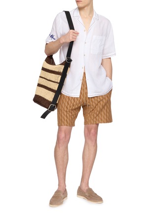 Figure View - Click To Enlarge - FRESCOBOL CARIOCA - Embroidered Camp Collar Shirt