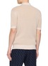 Back View - Click To Enlarge - FRESCOBOL CARIOCA - Open Collar Rib Knit Polo Shirt