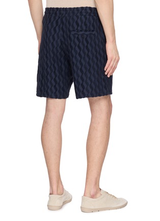 Back View - Click To Enlarge - FRESCOBOL CARIOCA - Wavy Pattern Drawstring Bermuda Shorts