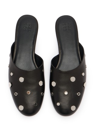 Detail View - Click To Enlarge - PEDDER RED - Riley Studded Leather Slippers