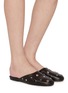 Figure View - Click To Enlarge - PEDDER RED - Riley Studded Leather Slippers