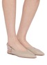 Figure View - Click To Enlarge - PEDDER RED - Taytum Pointed Toe Leather Slingback Flats