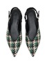 Detail View - Click To Enlarge - PEDDER RED - Taytum Pointed Toe Woven Leather Slingback Flats